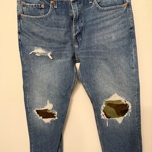 Levi’s 502 Men's Distressed Blue Jeans